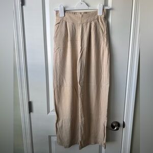 Abercrombie & Fitch Tan Wide Leg Pants